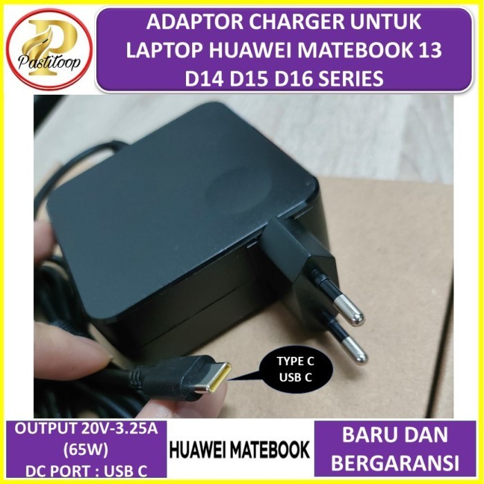 Dijual Adaptor Charger Laptop Huawei Matebook D14 D15 D16 Series Usb C