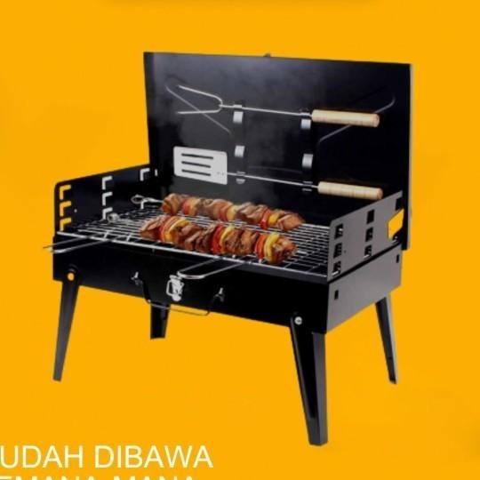Tempat Alat Panggangan Bakar Sate Ikan Arang Serbaguna Portable