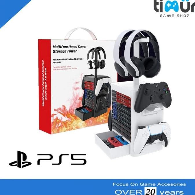 Universal Multifunctional Tempat Rak Kaset Nintendo Xbox One Ps4 Ps5