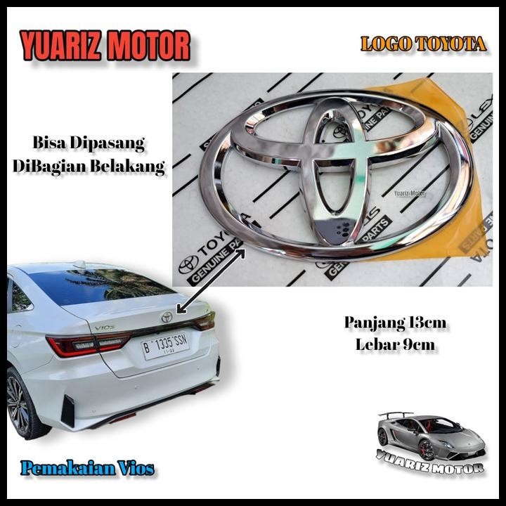 DISKON LOGO GRILL DEPAN TOYOTA VIOS ORIGINAL/EMBLEM LOGO BAGASI BELAKANG VIOS 