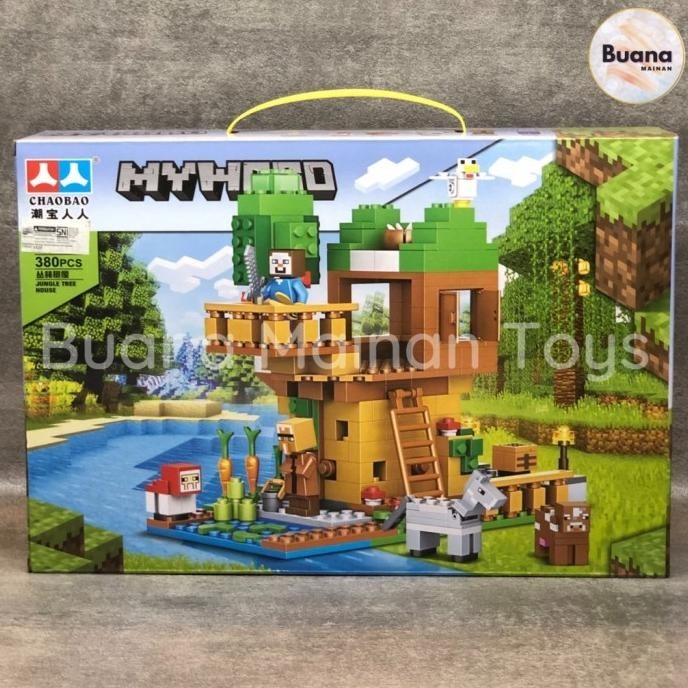 BRICKS CHAOBAO MY WORLD TREE HOUSE 7130 EDUKASI ANAK BRICK MINECRAFT