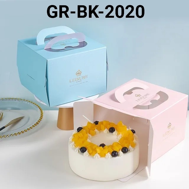 GR-BK-2020 Cake box packaging korean kotak dus tart kue birthday 20cm (Packaging)
