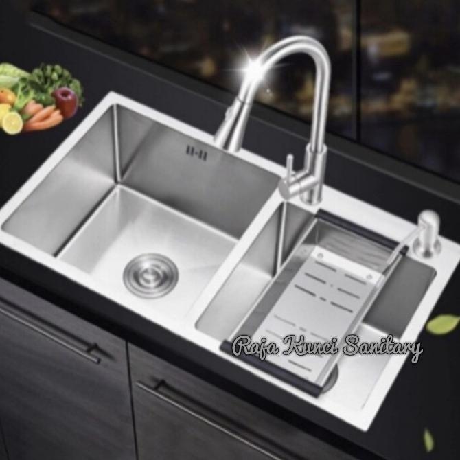 Kitchen Sink 8245/Bak Cuci Piring Stainless/2 Lubang