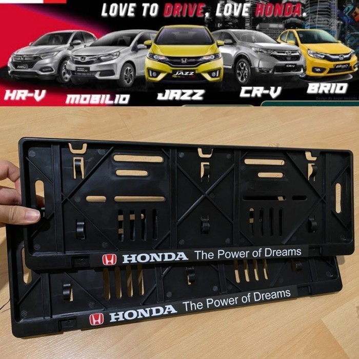 FRAME PLAT NOMOR MOBIL HONDA THE POWER OF DREAMS