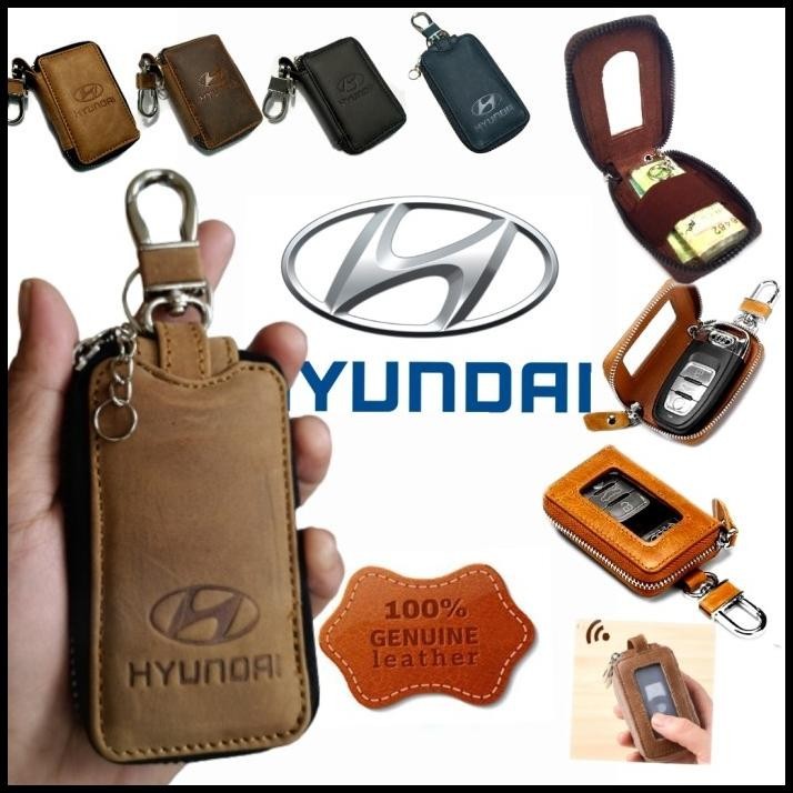 TERMURAH DOMPET KUNCI REMOTE KEYLESS MOBIL HYUNDAI KULIT ASLI DOMPET STNK 