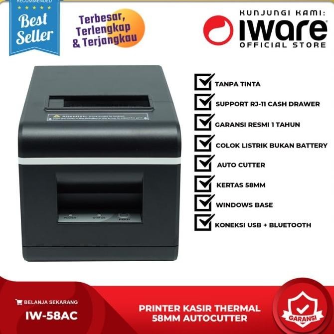 PRINTER THERMAL IWARE KASIR 58MM IWARE C-58AC USB