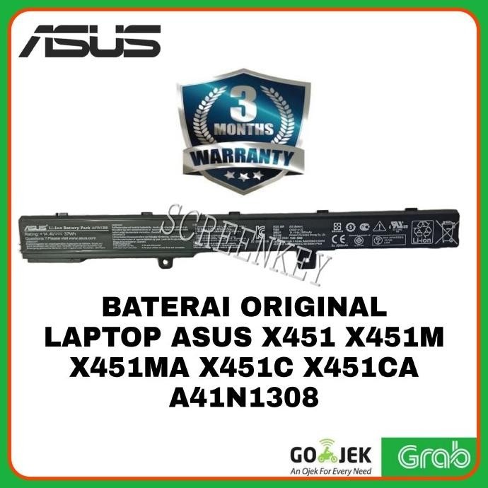 Baterai Batre Original Laptop Asus X451C X451Ca X451M X451Ma A41N1308