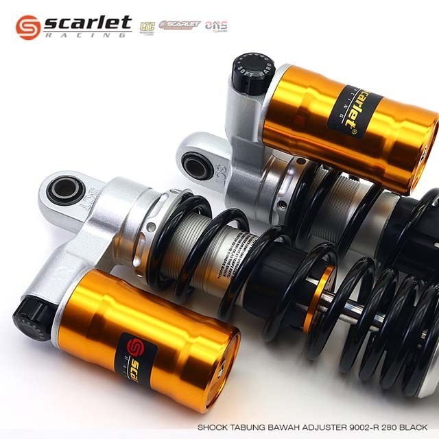 SCARLET RACING SHOCK SKOK TABUNG BAWAH ADJUSTER 9002R 280 320 340 MM