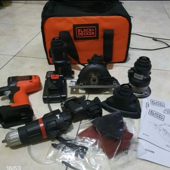 Black+Decker Multi Evo 6 Heads Kit Evo185K6-B1 Ori