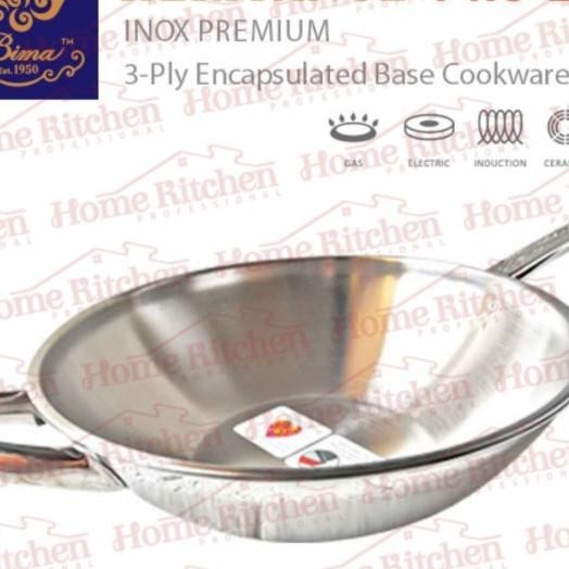 Bima Heritance Pro Lite Wok Pan Stainless Induksi Bp121432B Wajan