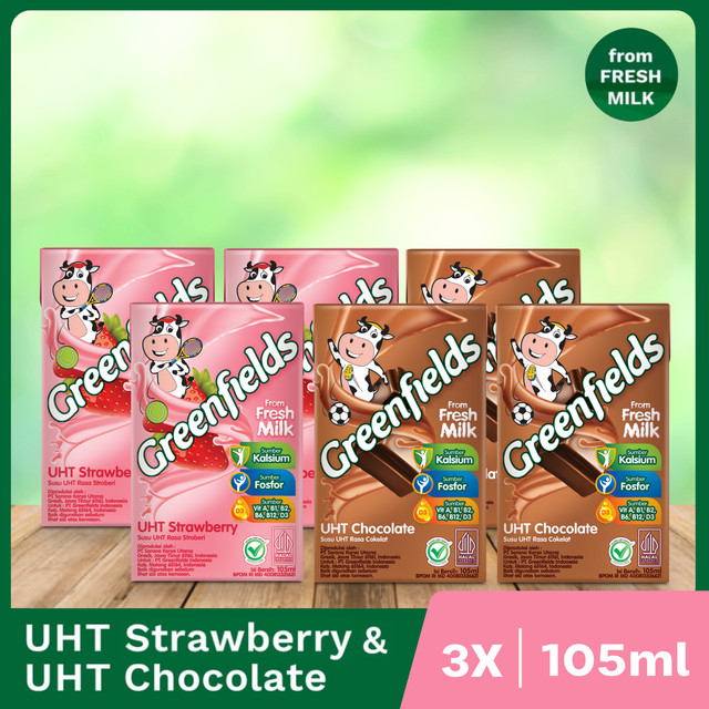 

Greenfields Susu UHT Strawberry + UHT Chocolate 105ml x 3 pcs