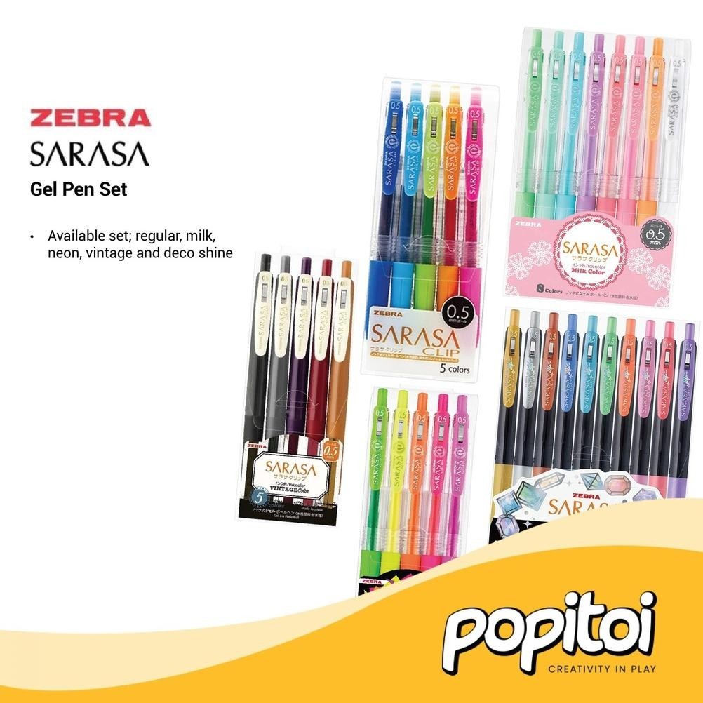 

eqw-68 Zebra Sarasa Gel Pen Set Pulpen Warna Warni Premium