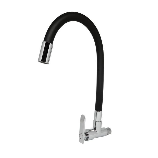 VNT Kran Cuci Piring Flexible Kuningan Leher Angsa Keran Tembok Dapur