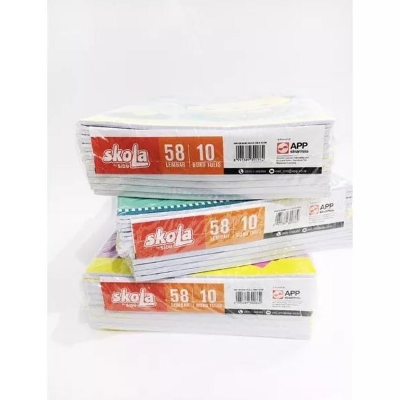 

Promo Hemat! ( 1 Pack /10 Pcs ) Buku tulis SKOLA by SIDU isi 38 / 58 lembar Termurah