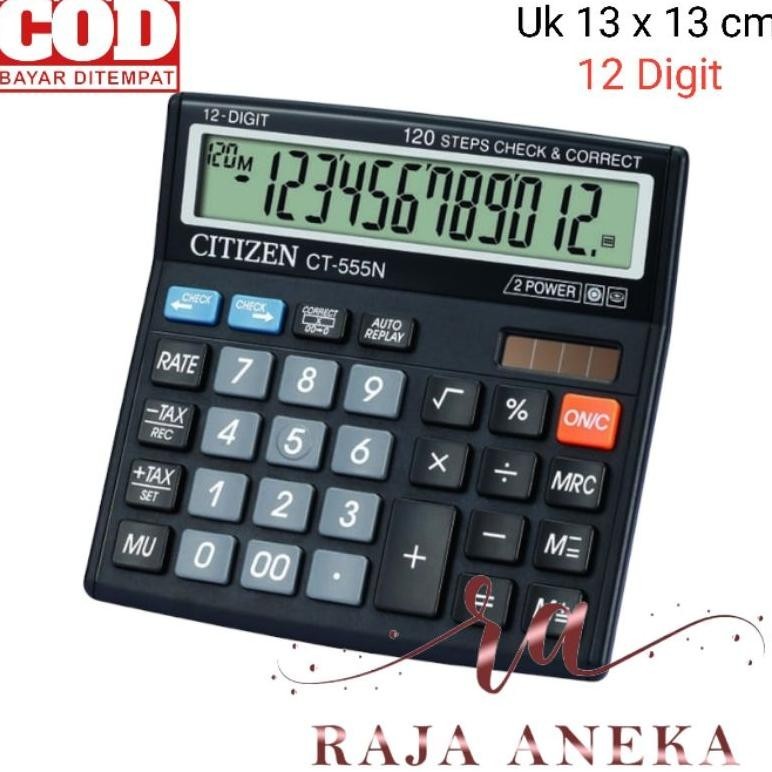 

Promo! Kalkulator Citizen Ct-555N Meja Dagang Compact 12 Digit Awet Berkualitas Check Cek Ulang Ct 555 Promo