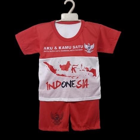 Big Sale Setelan Baju Merah Putih 17 Agustusan Anak Anak