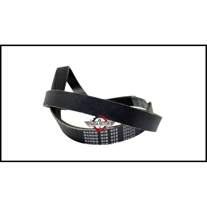 DISKON FAN BELT TALI KIPAS V- BELT 5 PK 970 SOLUNA ORIGINAL BANDO 