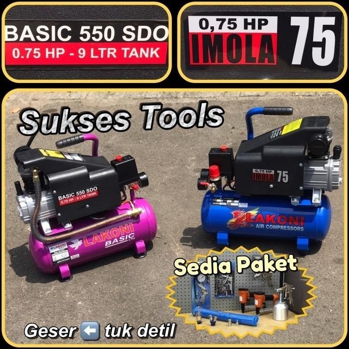 Kompresor Angin Lakoni Imola 75 Imola75 Kompressor Listrik 3/4 Hp 10 L