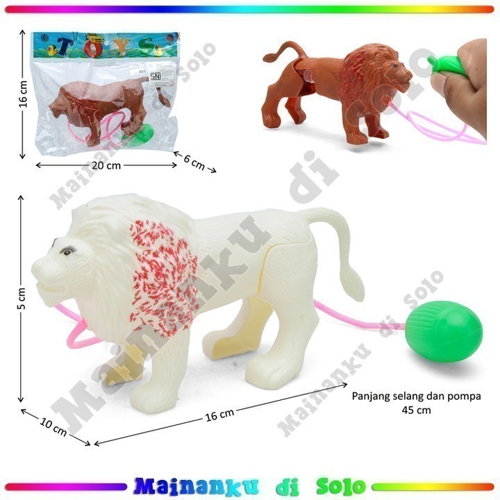 [Mainanku] Mainan Animal Kantong Singa Pompa Toys Miniatur Binatang