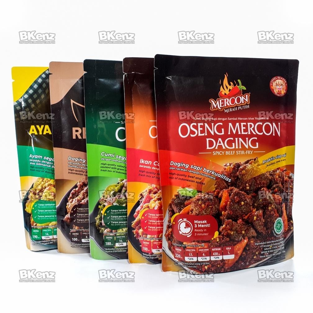

Super Sale Oseng Mercon Merah Putih Daging Cakalang Cumi Rendang Ayam Betutu Original