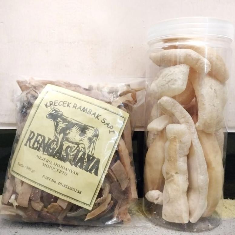 

hj-45 Kerupuk Kulit Sapi Mentah 500g Mudah Digoreng Krupuk Kulit Krecek Rambak Kulit Sapi Stik Pritilan Hemat