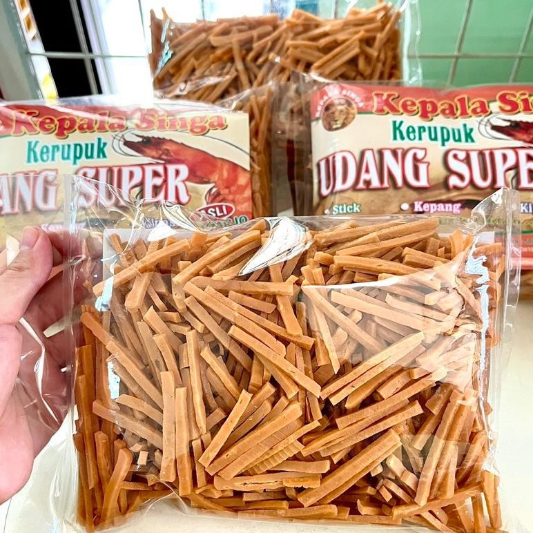 

gf-5 KERUPUK UDANG MENTAH SUPER KEPALA SINGA | CAMILAN OLEH OLEH SURABAYA SNACK MAKANAN RINGAN KRUPUK MENTAH Terlaris