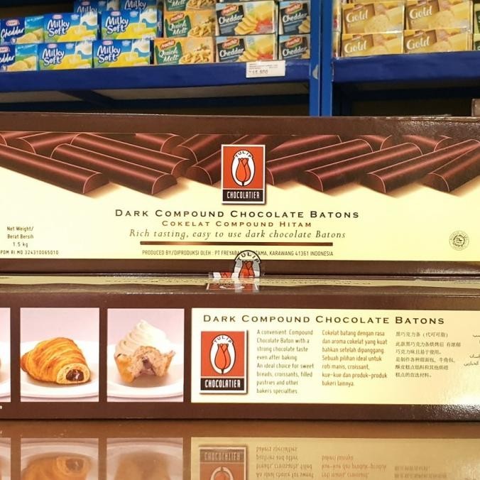 

Tulip Dark Compound Chocolate Batons 1,5Kg / Coklat Stik Tulip 1,5Kg