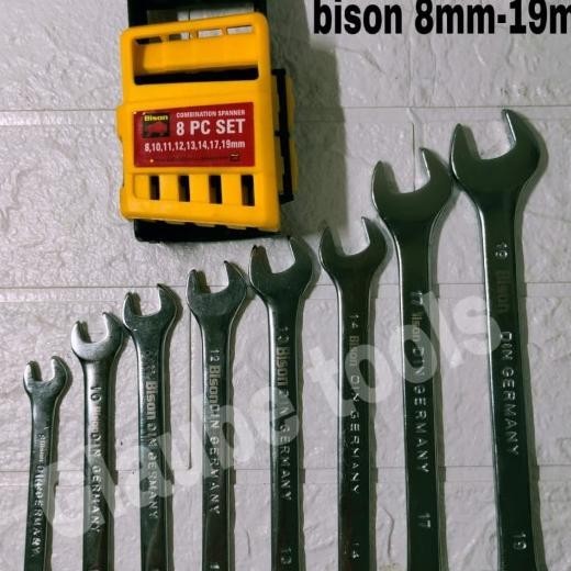 Bison 8-19 Kunci Ring Pas Set 8Pcs Kunci Reng Pas Set Kunci Pas Ring