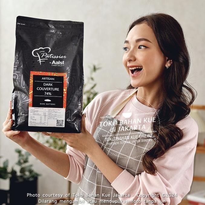 

Patissier Chocolate Dark 74% 2,5Kg Sak Cokelat Couverture Coklat Coin