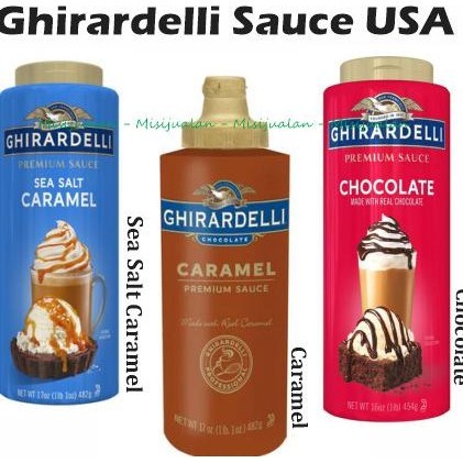 Ghirardelli Premium Sauce Sea Salt Caramel 482G Import Usa