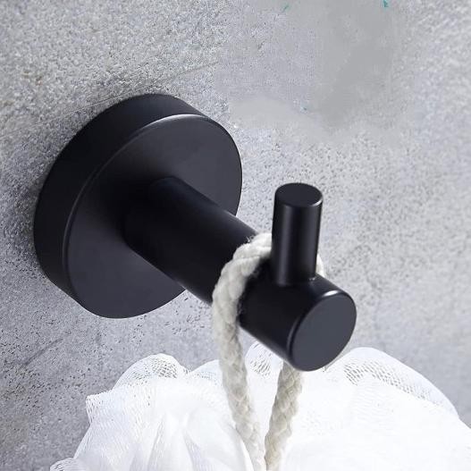 Single Hook Stainless Hitam / Gantungan Baju Single