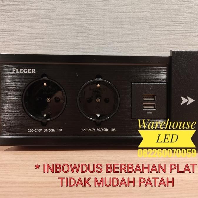 Stop Kontak Meja 2 Stopkontak Eu Arde + 2 Usb Charger Stopkontak Slide Original