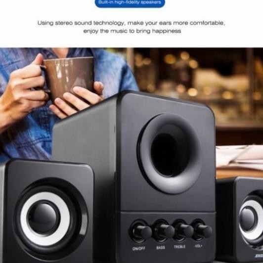 Speaker Aktif Speker Laptop Spiker Pc Komputer Hp Subwoofer Bass