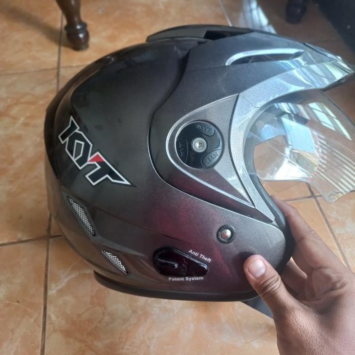 HELM KYT VENOM HALF FACE DOUBLE VISOR