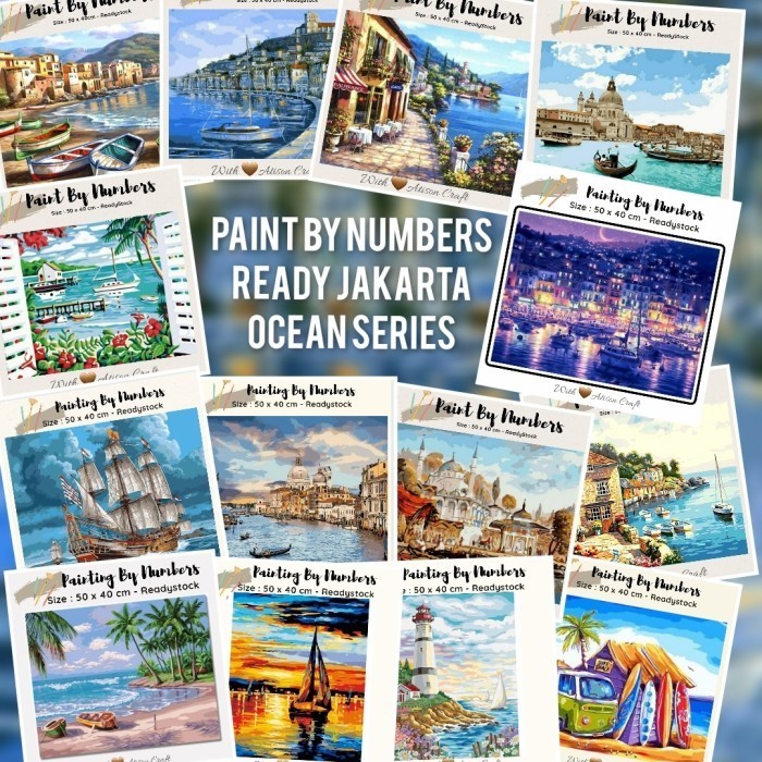 

Diy Paint By Number With Frame 50 X 40 Cm