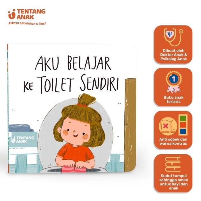 

Tentang Anak - Boardbook Aku Belajar ke Toilet Sendiri l Buku Anak