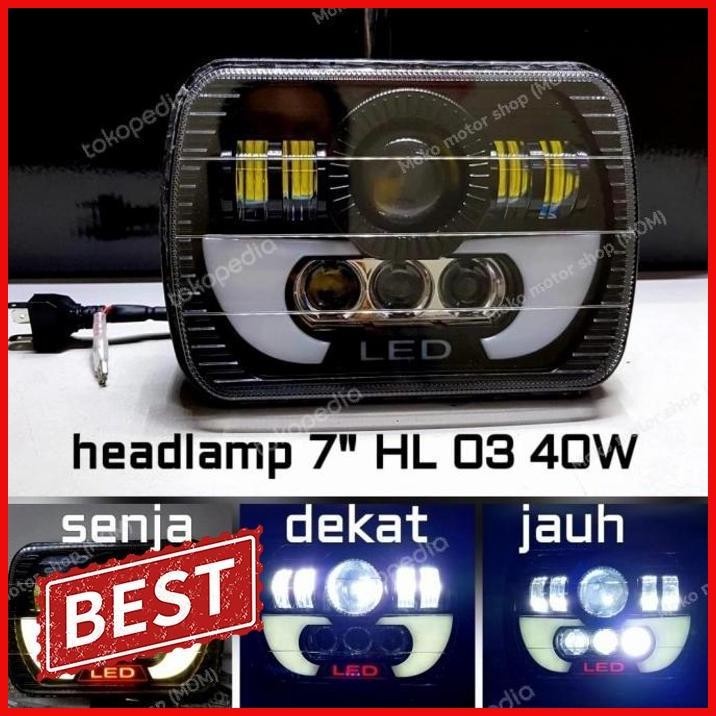 [MKJ] VARIASI LAMPU LED MOBIL KATANA TAFT L300 CHEROKEE 7INCH 12V SEPASANG