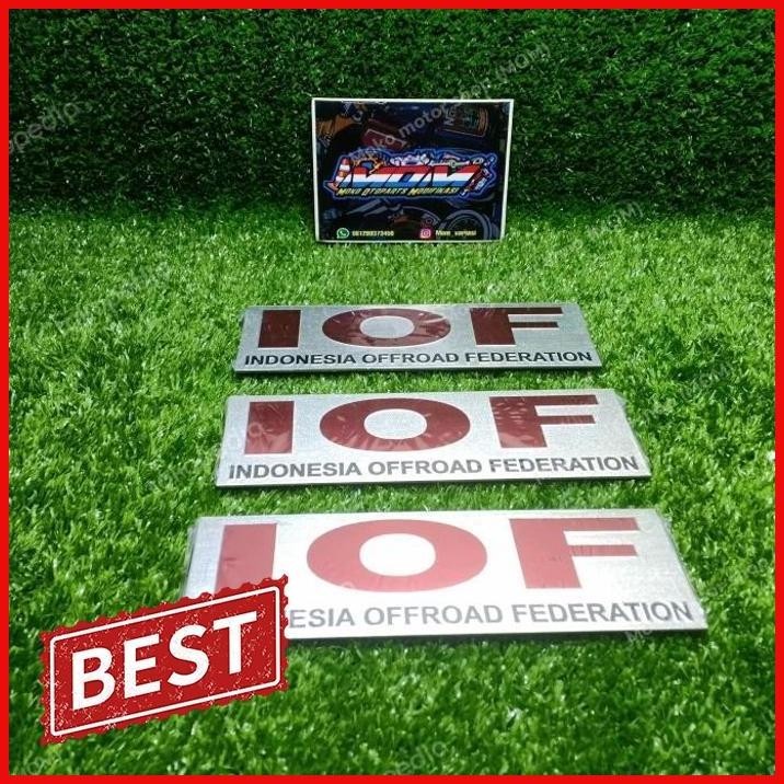 [MKJ] EMBLEM IOF OFFROAD BAHAN PLAT BESI - EMBLEM OFFROAD IOF