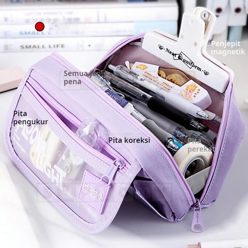 

H-4 Kotak Pensil Aesthetic Tas Penatempat Pensil Aesthetic Tas Pensil Pencil Case Tempat Alat Tulis Kapasitas Besar Promo
