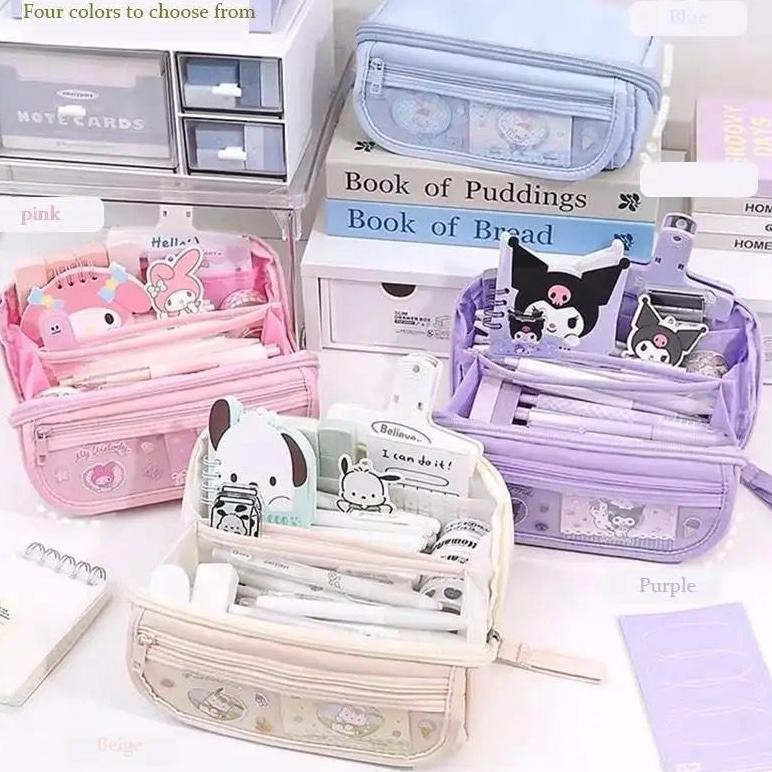 

Rwet-23 Ntl St6 Sanrio Pencil Case Kotak Pensil My Melody Kuromi Cinanamoroll Tempat Alat Tulis Sekolah Anak Cod