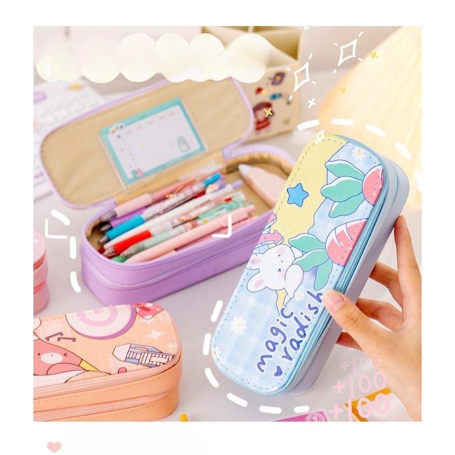 

H-4 Serenity Kotak Pensil Motif Cartoon / Terbaru 2024 / Kotak 2 In 1 / Unisex Perempuan Laki-Laki / Anti Air Import - Kp05 Diskon Gede