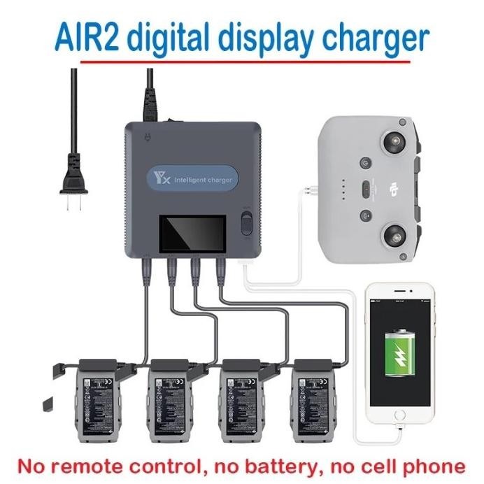 CHARGER DJI MAVIC AIR 2 DJI AIR 2S BATERAI BATTERY YX CHARGING HUB