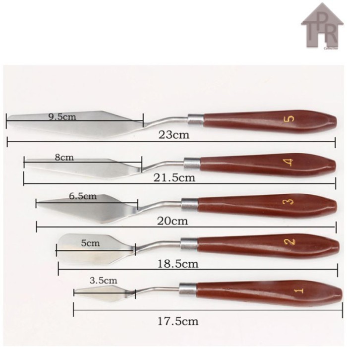 

Palet Lukis / Artist Painting Palette Knives / Set Ekonos - 5pcs.