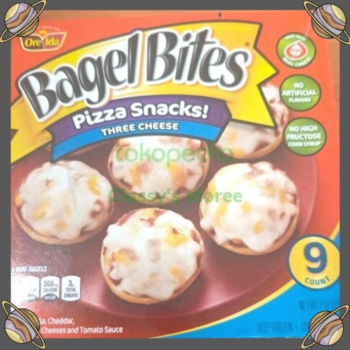 

[CLS] ORE IDA BAGEL BITES PIZZA SNACK THREE CHEESE ISI 9