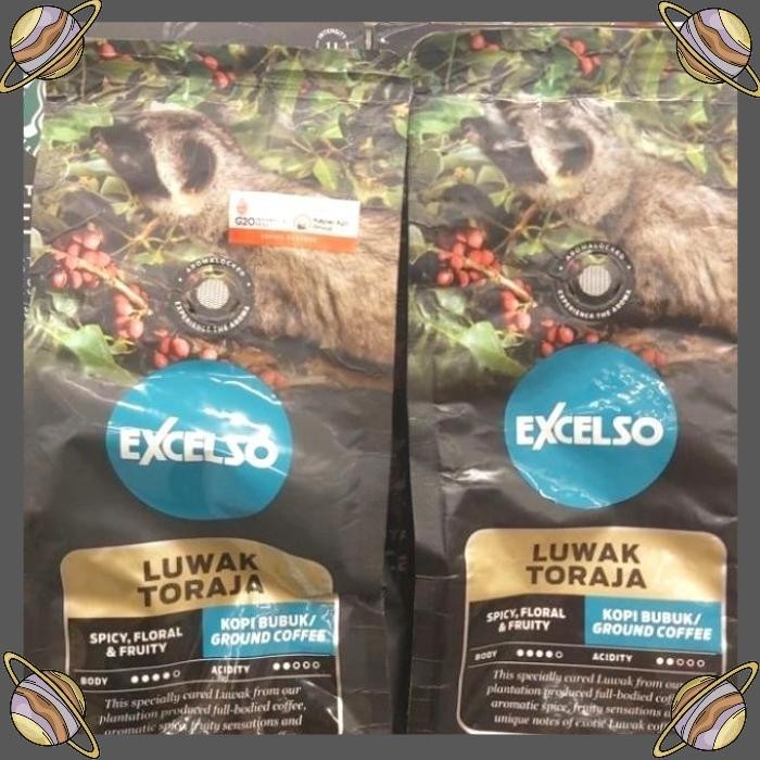 

[CLS] EXCELSO LUWAK TORAJA GROUND 200 GR/KOPI BUBUK/COFFEE