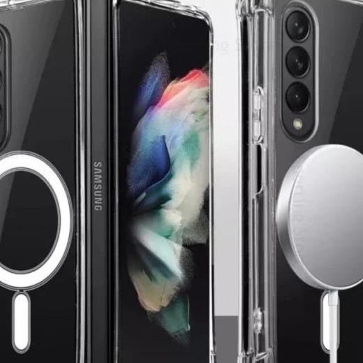 Z Fold 4 / Z Fold 3 Soft Case Silikon Magnetic Magsafe Clear