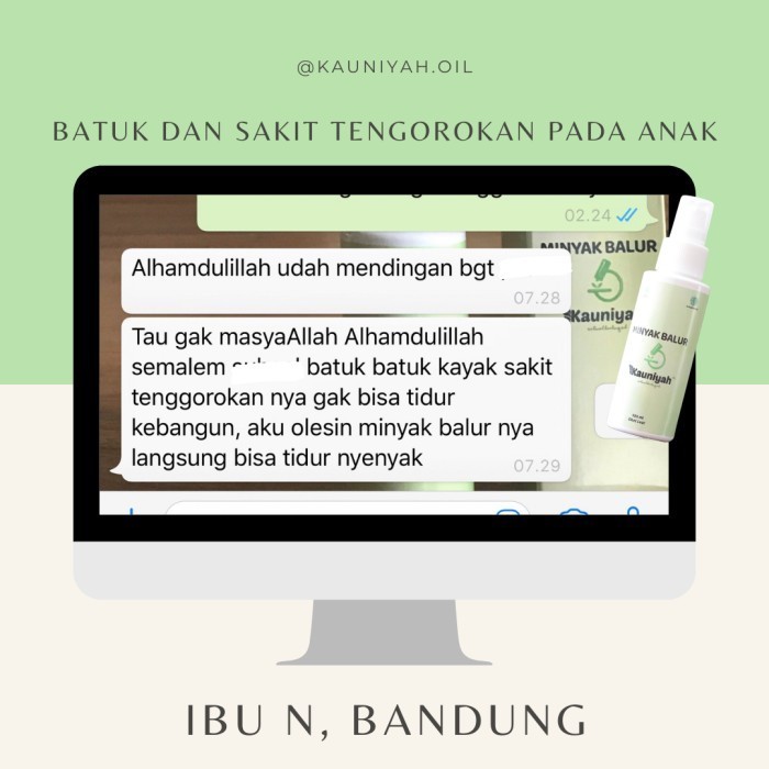 Minyak Balur Kauniyah Oil Original 100Ml Free Bonus