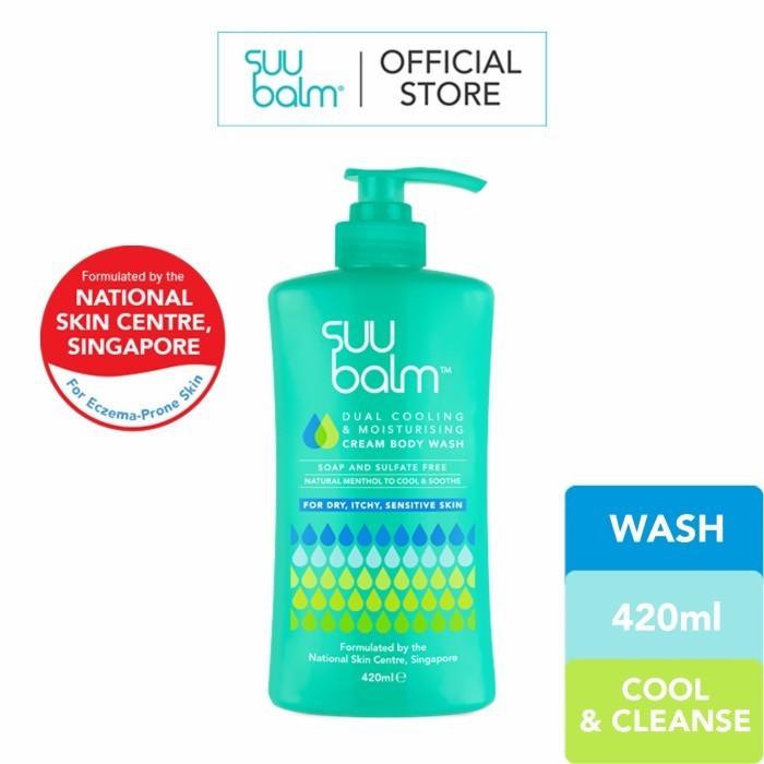 Suu Balm Adult Dual Cooling And Moisturising Cream Body Wash