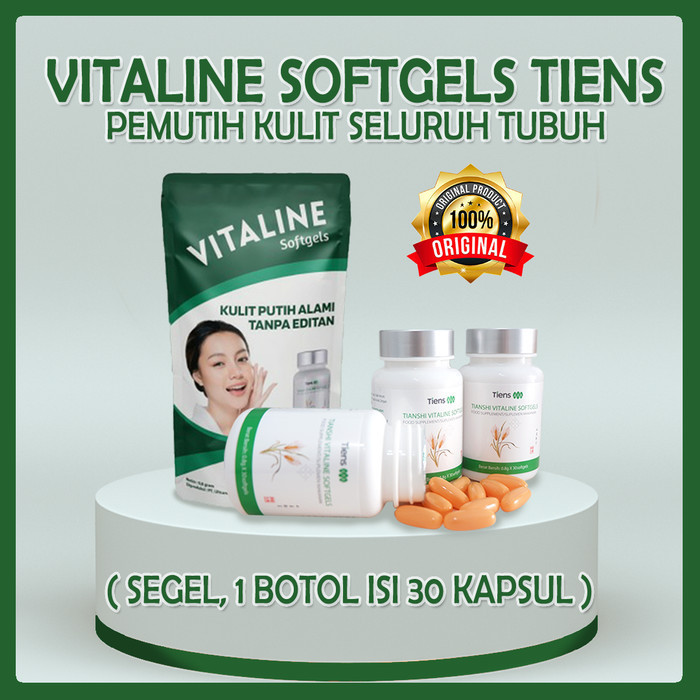 Vitagel Tiens Softgel Vitaline Kulit Alami Original