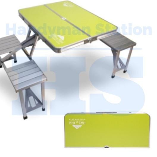 Meja Kursi Lipat Alunium Folding Table And Chair Portable Camping